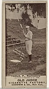 Stephen John "Steve" Toole, Pitcher, Rochester, from the Old Judge series (N172) for Old Judge Cigarettes by Goodwin & Company