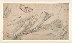 Studies for a Seated Figure of a Man with a Shovel