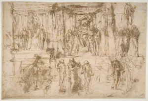 Studies for an Altarpiece with the Virgin Enthroned, Attended by Four Saints (recto); Various Figure Studies, Some Possibly for a Deposition of Christ (verso)