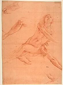 Studies for an Angel in Glory by Antonio d'Enrico Tanzio (Tanzio da Varallo)