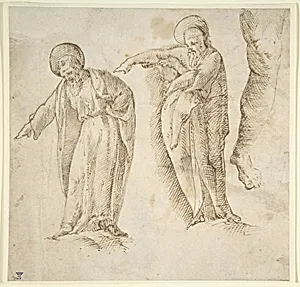 Studies for the Standing Figure of a Bearded Man