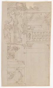 Studies for the trompe-l’oeil decorations of Palazzo Ducale (Palazzo Pitti), Florence