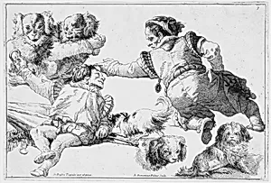 Studies of Dwarfs and Dogs by Giovanni Domenico Tiepolo|Giovanni Battista Tiepolo