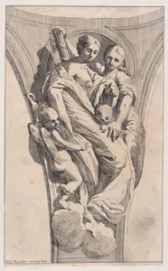 Study for a pendentive depicting Justice and Charity