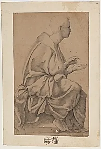 Study for a seated draped figure