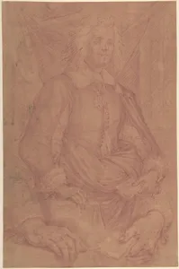 Study for a Three-Quarter-Length Portrait of a Gentleman (recto), Study of a Clothed Figure and a Foot (verso)
