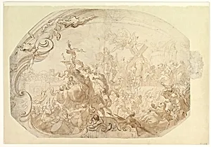 Study for Emperor Heraclius Carrying the Cross into Jerusalem by Gregorio de' Ferrari