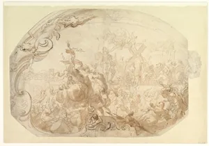 Study for Emperor Heraclius Carrying the Cross into Jerusalem