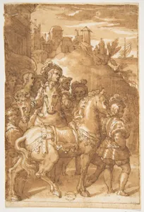 Study for the Armistice between King Francis I of France and Emperor Charles V, fresco in the Palazzo Farnese, Caprarola