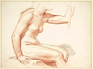 Study of a Female Nude, Seated