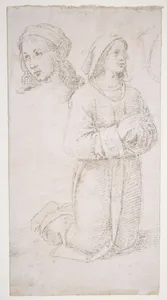 Study of a Kneeling Youth and of the Head of Another