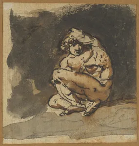 Study of a Male Nude (Althaemenes) Trying to Hide Himself