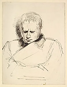 Study of a Man Gazing Down