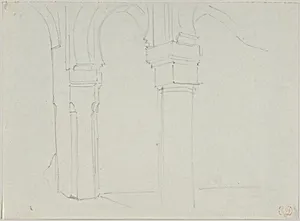 Study of a Moorish Arcade, Spain by Eugène Delacroix