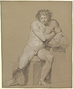 Study of a Seated Male Nude
