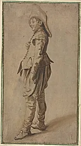 Study of a Standing Youth in a Hat
