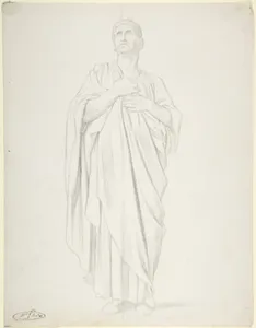 Study of an Apostle, for the painting of the Ascension in Saint-Germain-des-Pres, Paris (1839-1863)
