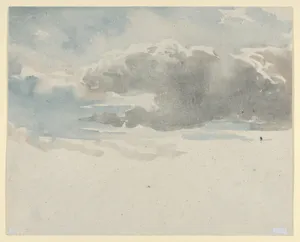 Study of Clouds (recto); Study of an Elder Bush by a Fence (verso)