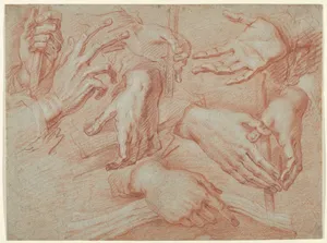 Study of Hands (recto); Study for a Reclining St. Francis (verso)