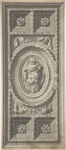 Study of the Henri II Staircase Ceiling at the Louvre Palace