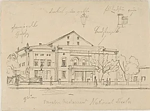 Study of the Nationaltheater, Berlin