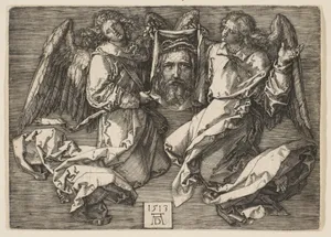 Sudarium displayed by two Angels by Albrecht Dürer