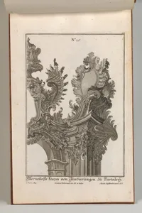 Suggestion for the Decoration of Top Right Side of Portal, Plate 1 from 'Allerneueste Façon von Auszierungen zu Portalen'