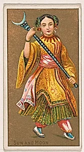 Sun and Moon, from National Dances (N225, Type 1) issued by Kinney Bros. by Kinney Brothers Tobacco Company