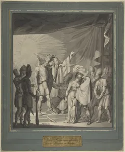 Sun King Anointing a Bound Couple, from August von Kotzebue's Die Sonnenjungfrau