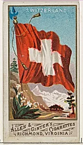 Switzerland, from Flags of All Nations, Series 1 (N9) for Allen & Ginter Cigarettes Brands by Allen & Ginter