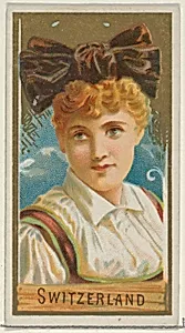 Switzerland, from the Types of All Nations series (N24) for Allen & Ginter Cigarettes by George S. Harris & Sons|Allen & Ginter