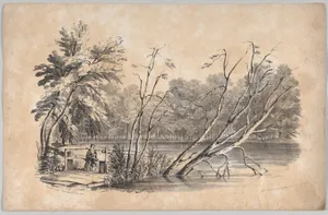 Sylvan Lake, Greenwood Cemetery, in: The New York Drawing Book, Containing a Series of Original Designs and Sketches of American Scenery, No. 2