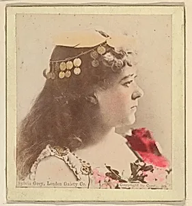 Sylvia Grey, London Gaiety Co., from the Actresses series (N246), Type 2, issued by Kinney Brothers to promote Sporting Extra Cigarettes by Kinney Brothers Tobacco Company|Conly