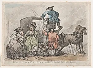 Sympathy, or A Family On A Journey Laying The Dust by J. Hedges|Thomas Rowlandson