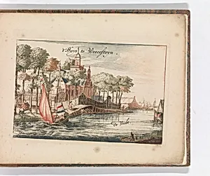 ' 't Huys Weeresteyn by the river Vecht' in: Tooneel Der Voornaamste Nederlands Huizen, En Lust Hoven, Naar T Leven Afgebeeld by Johannes Leupenius|Carel Allard