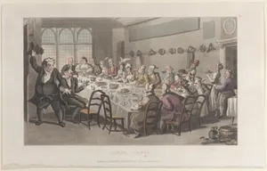 Table d'Hote, from "Journal of Sentimental Travels in the Southern Provinces of France, Shortly Before the Revolution"