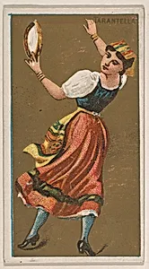 Tarantella, from National Dances (N225, Type 1) issued by Kinney Bros. by Kinney Brothers Tobacco Company