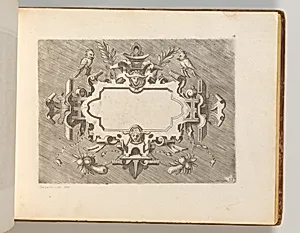 Targhe ed altri ornati di varie e capricciose invenzioni (Cartouches and other ornaments of various and capricious invention, page 13) by Carlo Losi|Hans Vredeman de Vries