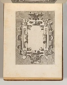 Targhe ed altri ornati di varie e capricciose invenzioni (Cartouches and other ornaments of various and capricious invention, page 26) by Carlo Losi|Hans Vredeman de Vries