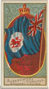 Tasmania, from Flags of All Nations, Series 2 (N10) for Allen & Ginter Cigarettes Brands