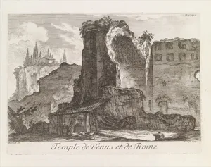 Temple de Venus et de Rome, from Les Plus Beaux Monuments de Rome Ancienne ou Recueil des plus beaux Morceaux de l'Antiquité Romaine qui existent encore