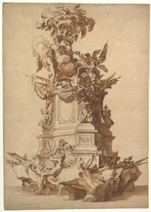 Temporary Structure in Celebration of the Birth of the Duc de Bourgogne (August 6, 1682)