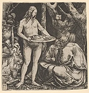 Temptation of Two Hermits by Albrecht Altdorfer