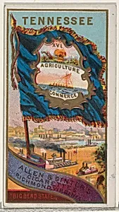 Tennessee, from Flags of the States and Territories (N11) for Allen & Ginter Cigarettes Brands by Allen & Ginter
