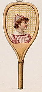 Tennis racket, from the Novelties series (N228, Type 3) issued by Kinney Bros. by Kinney Brothers Tobacco Company