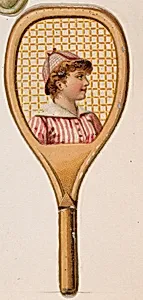 Tennis racket, from the Novelties series (N228, Type 4) issued by Kinney Bros. by Kinney Brothers Tobacco Company