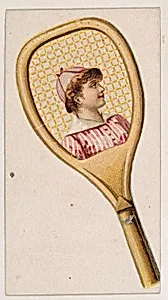 Tennis Racket, from the Novelties series (N228, Type 5) issued by Kinney Bros. by Kinney Brothers Tobacco Company