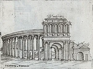Tenplum Iovis Ultoris, from a Series of Prints depicting (reconstructed) Buildings from Roman Antiquity by Monogrammist G.A. & the Caltrop