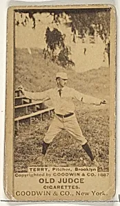 Terry, Pitcher, Brooklyn, from the Old Judge series (N172) for Old Judge Cigarettes by Goodwin & Company