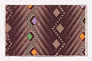 Textile Design with a Chevron Base Pattern and Vertical Strips of Lozenges and Pearls by Anonymous, Alsatian, 19th century